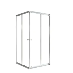 Eckeinstieg 4-teilig silber klar hell1800x750-900x750-900 3-/4-mm ESG ^ Schulte Sale