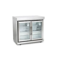 Edelstahl-Erweiterungsmodul mit Doppelkühlschrank ^ Best