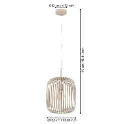 LED Pendelleuchte Romazzina sandfarben ^ Eglo Online