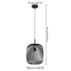 LED Pendelleuchte Romazzina schwarz ^ Eglo Clearance