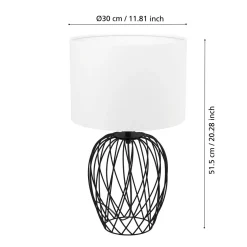 LED Tischleuchte Nimlet schwarz-weiß ^ Eglo Best