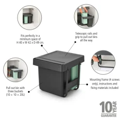 Einbaumülleimer Sort & Go 10+10+20L ^ Outlet