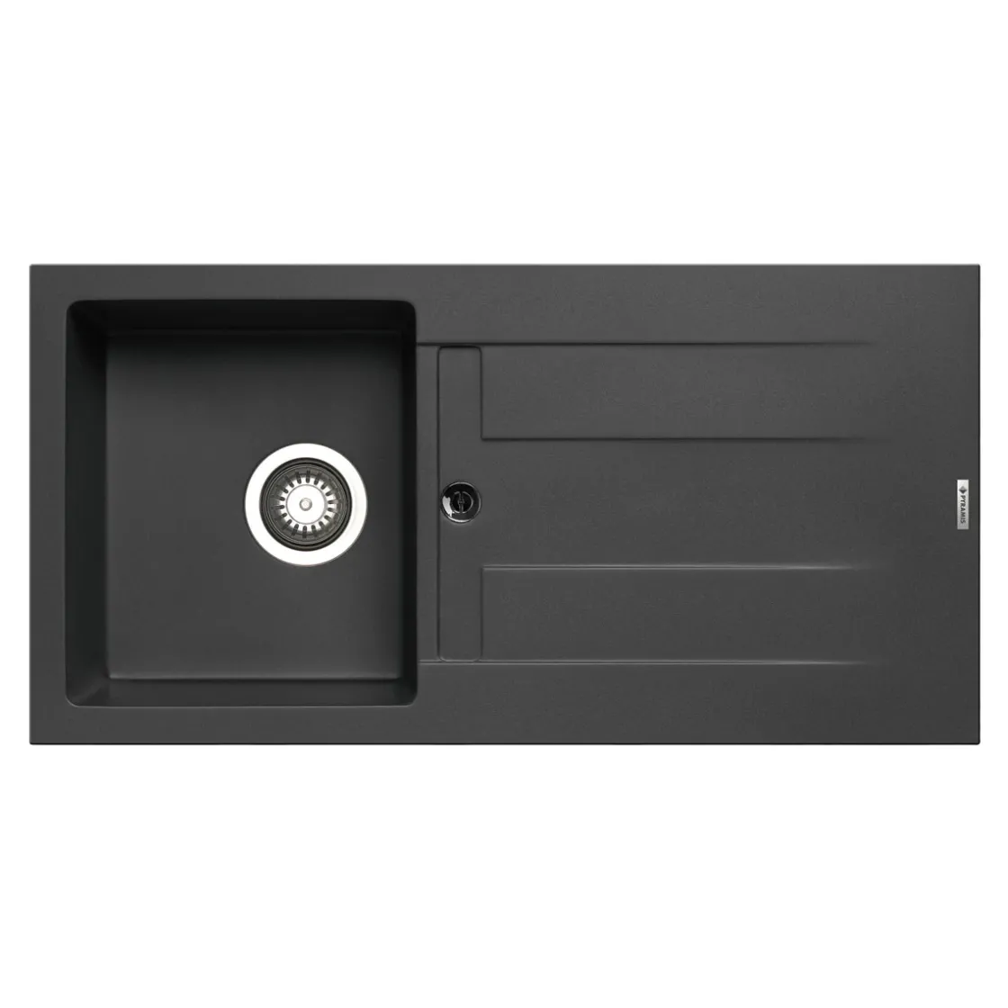 Einbauspuele ATHLOS 86x43,5 cm 1B 1DGranit Carbon ^ Pyramis Sale