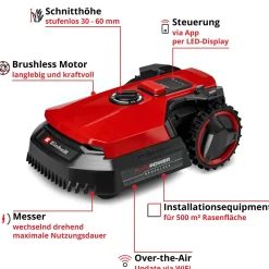 Mähroboter FREELEXO 500 inkl. Ladegerät und 2,5 Ah Plus Akku ^ Einhell Sale