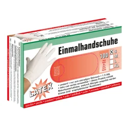 Einmalhandschuh Latex Classic Größe M weiß 100 Stück ^ Sale