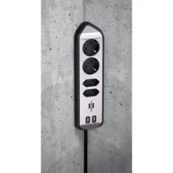 estilo Eck-Steckdosenleiste 4-fachEdelstahl ^ Brennenstuhl Hot