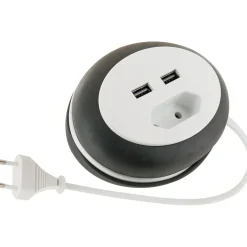 Euroverlaengerung mit 2x USB in weiss3,0 Kabel ^ Schwaiger Best