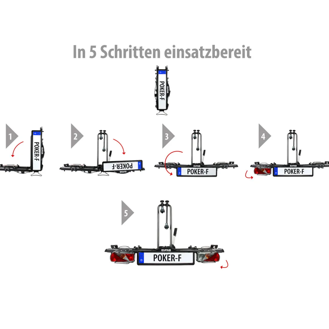 Fahrradtraeger Poker-F klappbar fuer 2Raeder ^ Clearance
