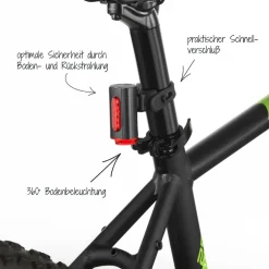 Akku-Rücklicht Twin mit Bodenbeleuchtung ^ Fischer Bikes Clearance