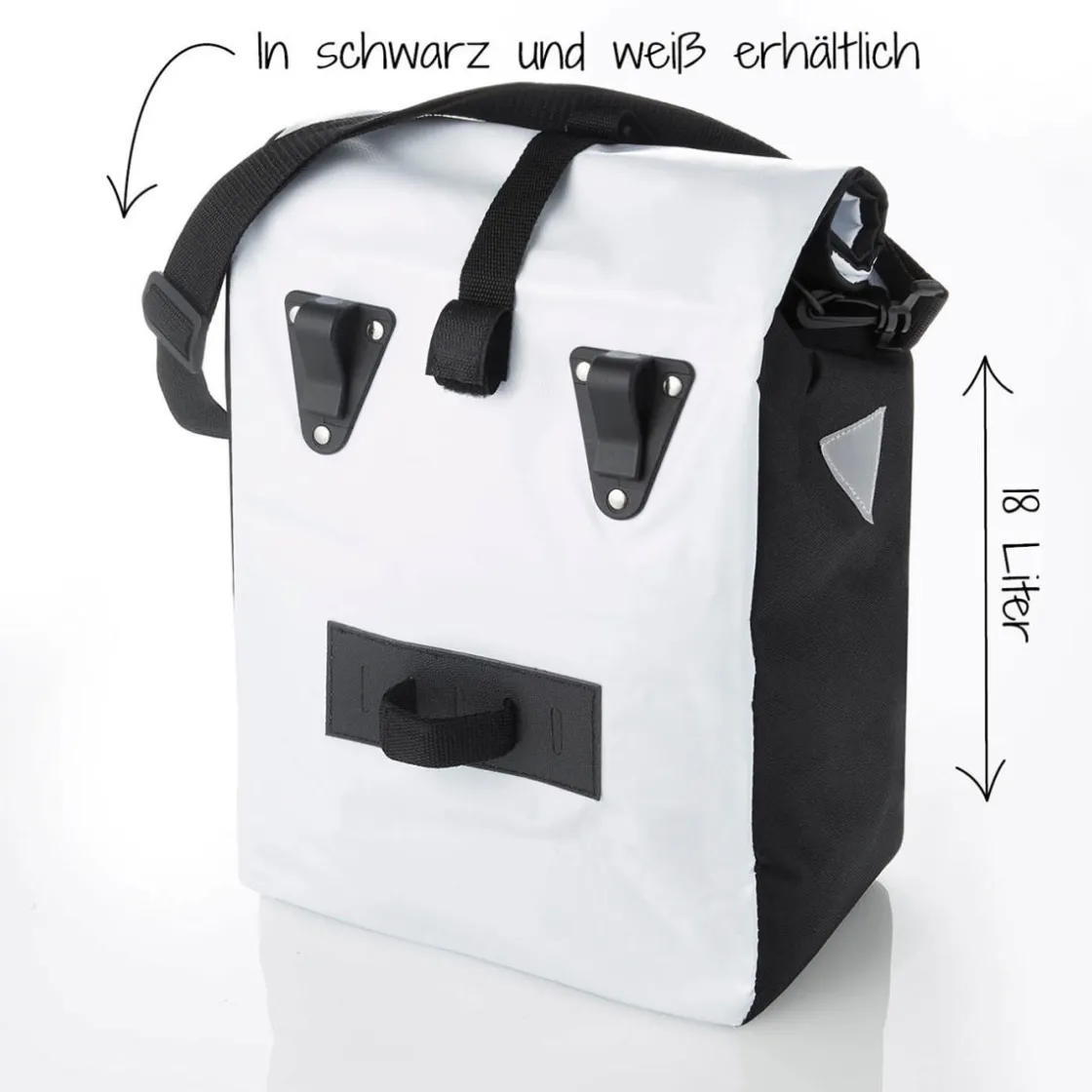 Gepäckträgertasche Kurier weiß ^ Fischer Bikes Discount