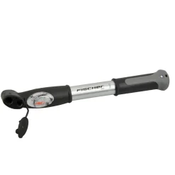 Mini-Pumpe mit Doppelhub Duokopf silber ^ Fischer Bikes Outlet