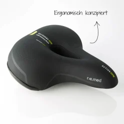 Sattel R.E.Med Memory Foam für Tourenrad schwarz ^ Fischer Bikes Outlet
