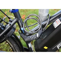 Spiralschloss mit Zahlencodecode 120 cm 10 mm ^ Fischer Bikes