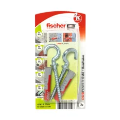 Dübel DuoPower 10 x 50 mm mit Rundhaken 2 Stück ^ Fischer Online