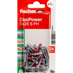 Dübel DuoPower 5x25 S PH K (18) ^ Fischer Outlet