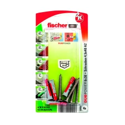 Dübel DuoPower 6 x 30 S Schraube nicht rostender Stahl A2 4 Stück ^ Fischer Hot