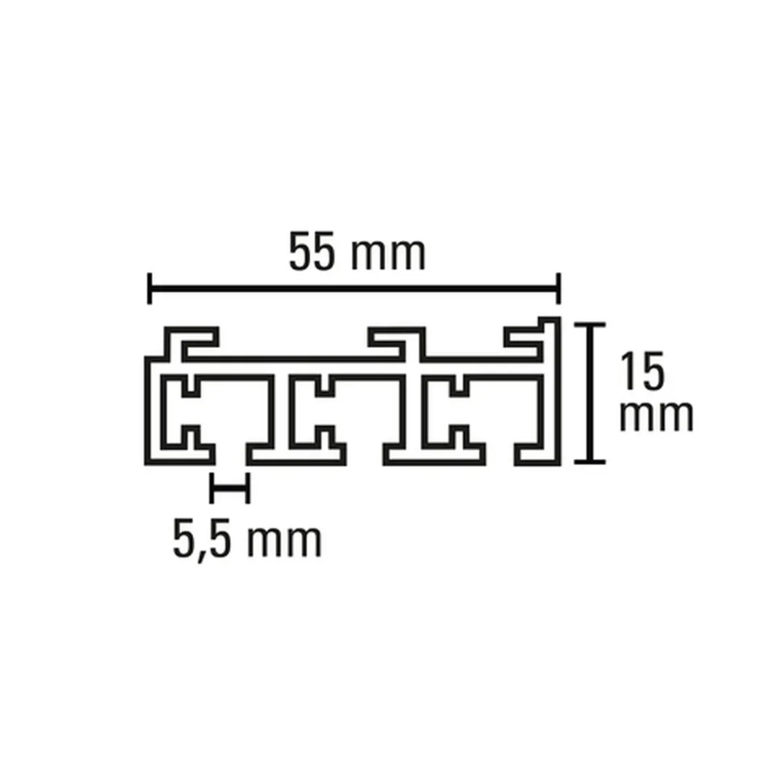 Flächenvorh-Sch. 3lfg Atlanta alu 160cm ^ Gardinia Clearance