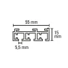 Flächenvorh-Sch. 3lfg Atlanta alu 260cm ^ Gardinia