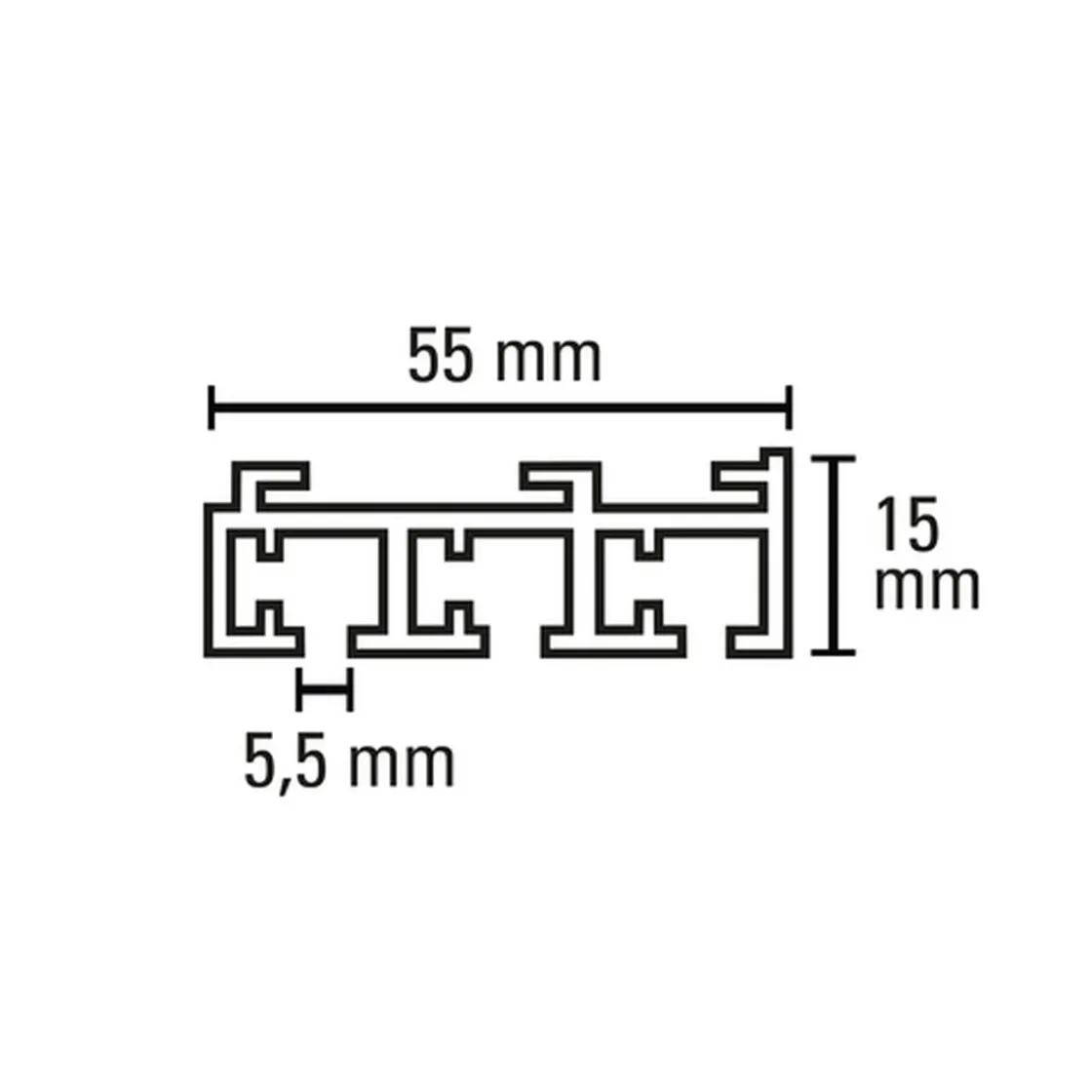 Flächenvorh-Sch. 3lfg Atlanta alu 260cm ^ Gardinia