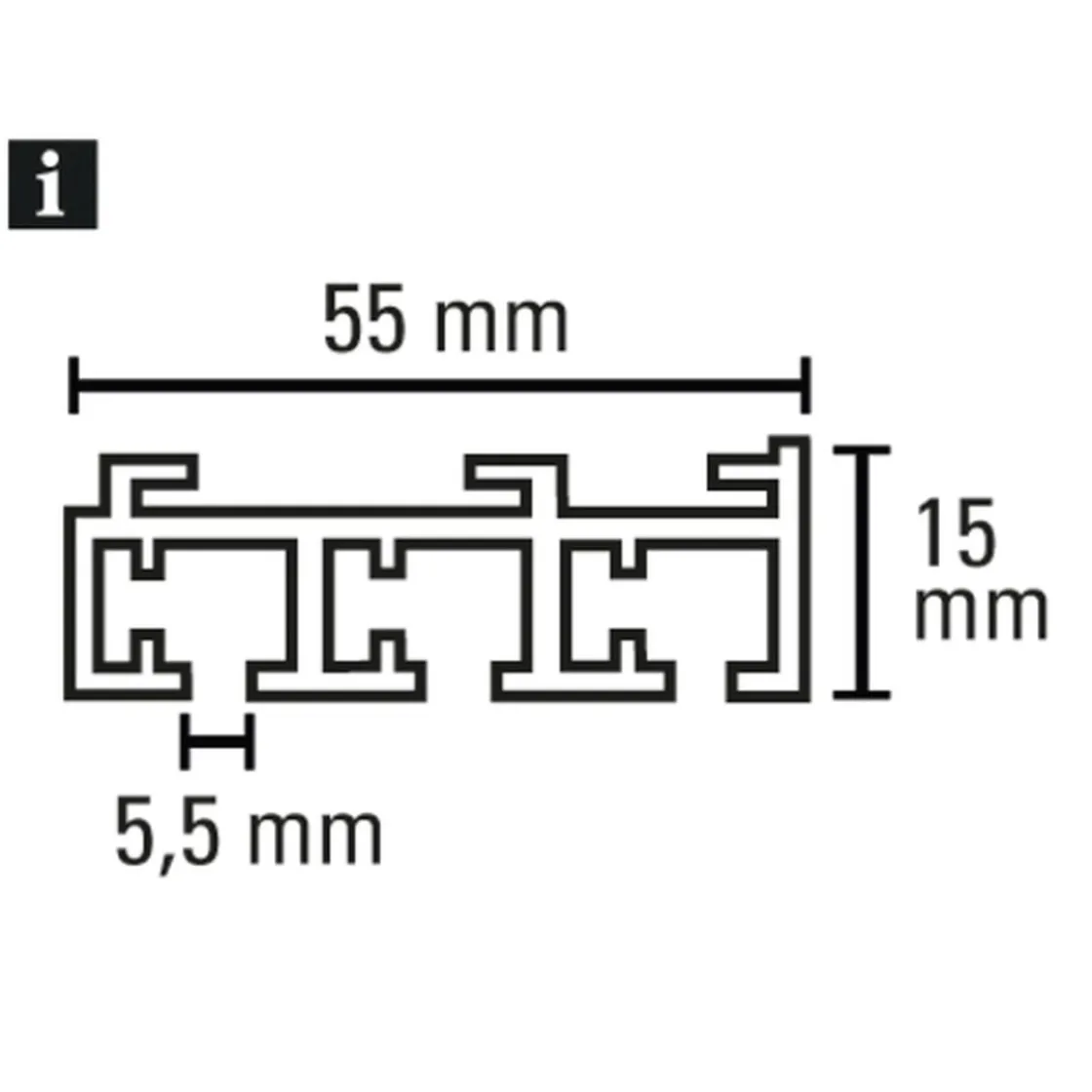 Flächenvorh-Sch. 3lfg Atlanta alu 260cm ^ Gardinia