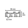 Flächenvorh-Sch. 3lfg Atlanta alu 210cm ^ Gardinia Online