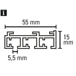 Flächenvorh-Sch. 3lfg Atlanta alu 210cm ^ Gardinia Online