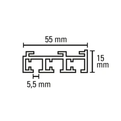 Flächenvorh.-Sch. 3lfg. Atlanta weiß 160cm ^ Gardinia Discount