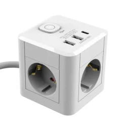 3-Fach Steckdosenwürfel inkl. USB 1,4 m ^ Flector Online