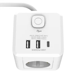 3-Fach Steckdosenwürfel inkl. USB 1,4 m ^ Flector Online