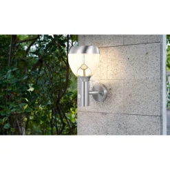 LED-Außenwandleuchte Nina mit Bewegungsmelder silber ^ Flector Garten Clearance