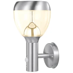 LED-Außenwandleuchte Nina mit Bewegungsmelder silber ^ Flector Garten Clearance