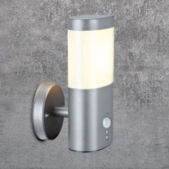 LED-Außenwandleuchte Mira mit Bewegungsmelder grau ^ Flector Garten Outlet