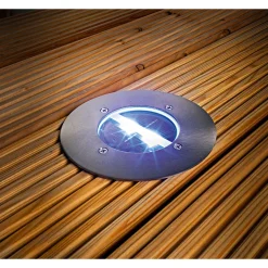 LED-Solar-Bodeneinbauleuchte rund ^ Flector Garten
