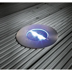 LED-Solar-Bodeneinbauleuchte rund ^ Flector Garten