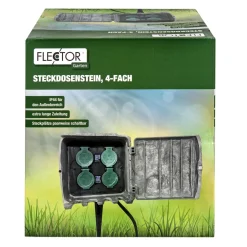 Steckdosenstein 4- Fach ^ Flector Garten Hot