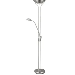 LED- Deckenfluter Lagos m. Leseleuchte H180cm 20W+5W warmweiss, dimmbar, Metall ^ Flector Sale