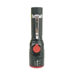LED-Taschenlampe micro-USB schwarz rot ^ Flector Discount