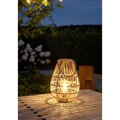 Solar-Laterne Sumeria inkl Leuchtmittel naturfarben Jute ^ Flector Best