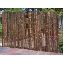 Sichtschutz Bambus-Matte schwarz 3x1,5 m ^ floraworld Discount