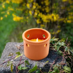 Flower Power Citronellakerze TERRA mit Loch 9,7 x 6 cm ^ Outlet