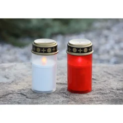 Flower Power LED Outdoor Grablampe mit Dorn SPINA RED 7 x 13 cm Kunststoff ^ Hot