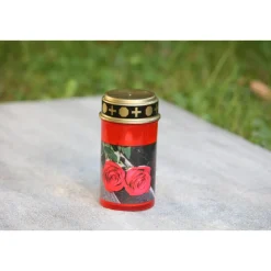 Flower Power LED Outdoor Grablampe mit Dorn TUMBA RED 7 x 13 cm Kunststoff ^ Hot