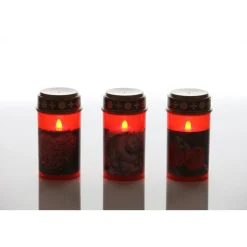 Flower Power LED Outdoor Grablampe mit Dorn TUMBA RED 7 x 13 cm Kunststoff ^ Hot