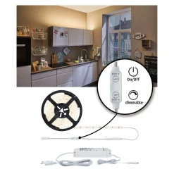 FN SimpLED Power Set 5m Warmweiss inklDimm/Switch 50W 230/24V DC Ws Kst ^ Paulmann Outlet