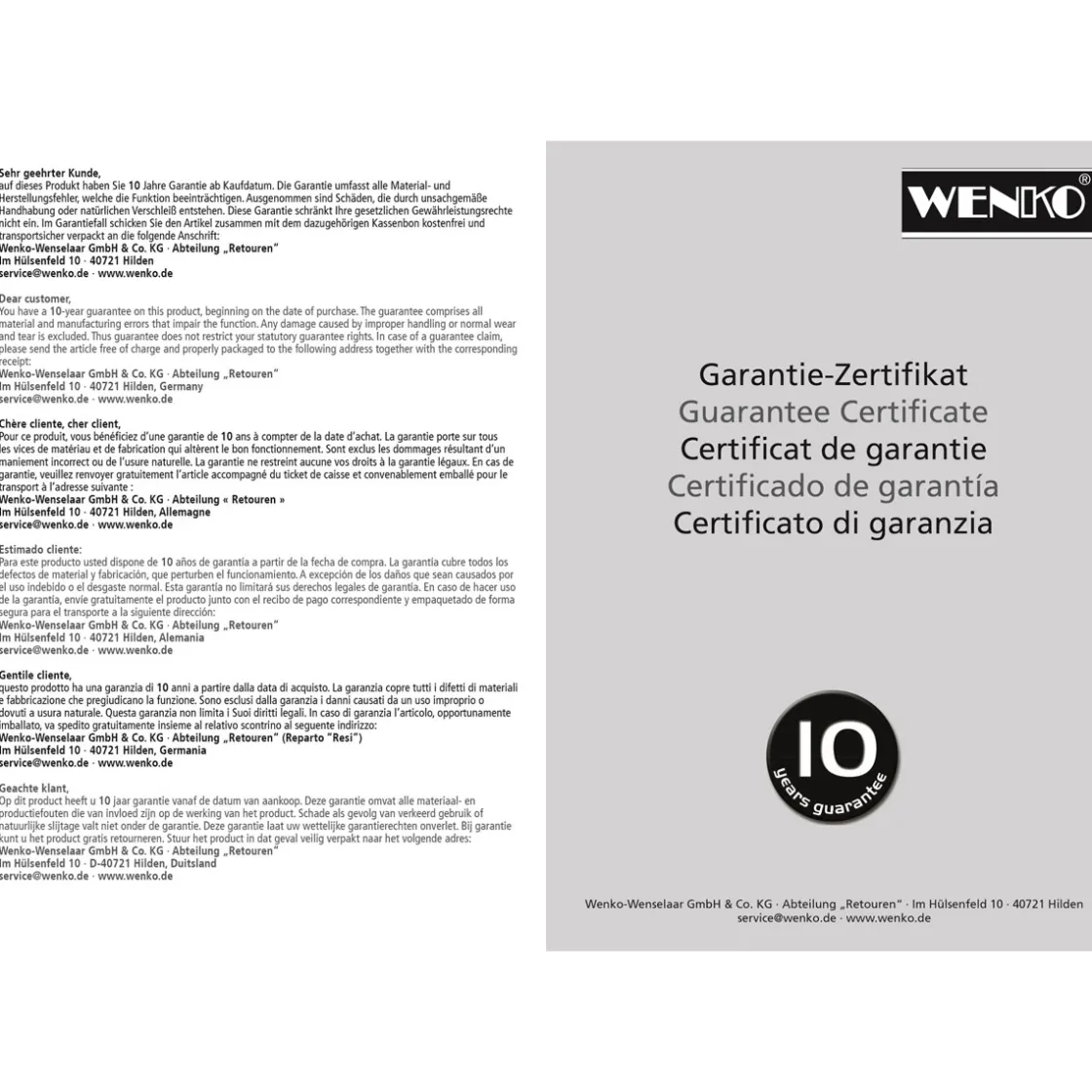 Freiste. WC-Garnitur hoch f. Orea Shine ^ Wenko Online