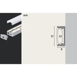 Function Base Profil mit Diffusor 100 cmAlu eloxiert/Satin Alu/Kunststoff ^ Paulmann New