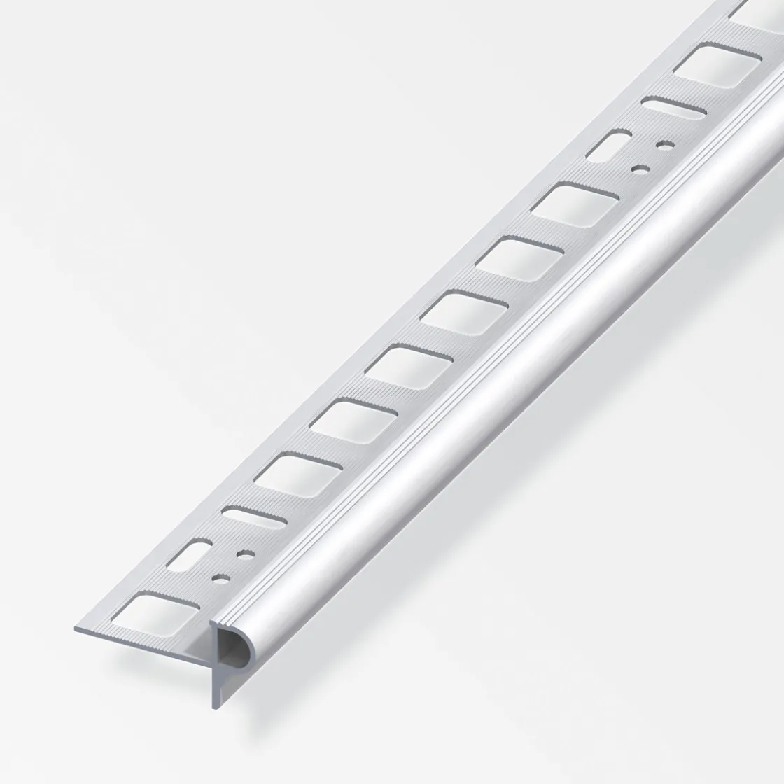 Treppenkantenprofil Florentiner 10 mm 2,5m silber ^ Fundamo Online