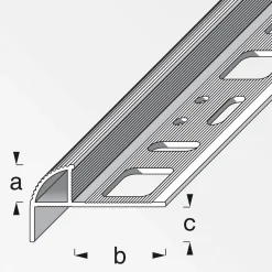 Treppenkantenprofil 10 mm 2,5m silber ^ Fundamo Best