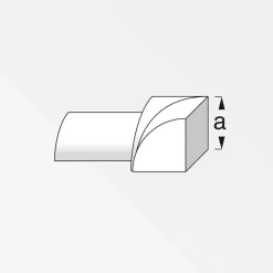 Viertelkreis-Inneneck 0 mm Aluminium silber ^ Fundamo Discount
