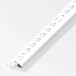 Viertelkreisprofil 0 mm 2,5m PVC weiß ^ Fundamo Clearance